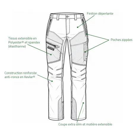 Pantalon anti-ronces Somlys Survivor 654 vert chasse