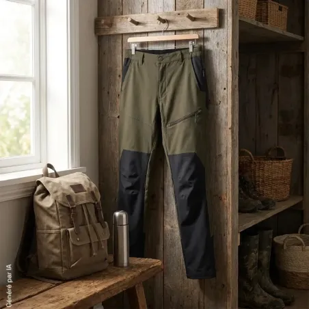 Pantalon Somlys Flex Light vert stretch 4 sens pour chasse