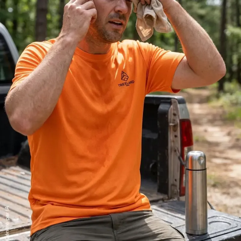 T-shirt Treeland Orange : Respirant et Confortable