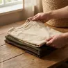 Lot de 3 T-shirts coton - Beige, Kaki, Marron
