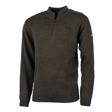 Pull Treeland marron chaud en laine et acrylique