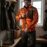 Veste réversible camo orange/vert pour extérieur