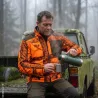 Veste réversible camo orange/vert pour extérieur