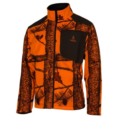 Veste réversible camo orange/vert pour extérieur