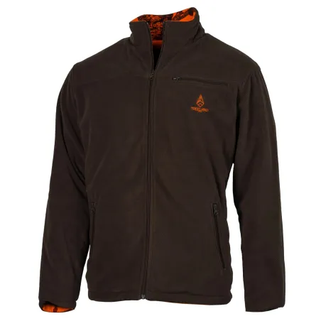 Veste réversible camo orange/vert pour extérieur