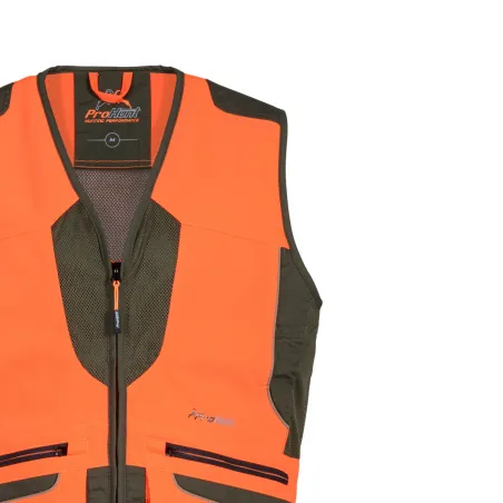 Gilet chasse Prohunt Springer orange/kaki confort