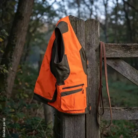 Gilet chasse Prohunt Springer orange/kaki confort
