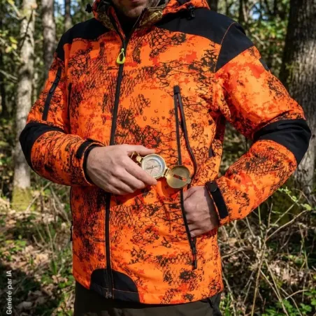Blouson Prohunt Evo Snake Blaze orange étanche