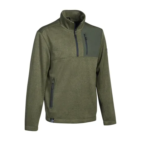 Pull coupe-vent Prohunt Windbreaker kaki demi-zip
