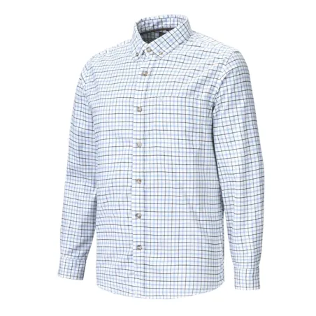 Chemise carreaux Marigny bleu glacier pour éleveurs