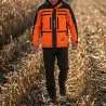 Veste Francital Cerbère orange fluo et vert 11 poches