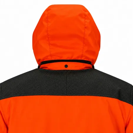 Veste Francital Cerbère orange fluo et vert 11 poches