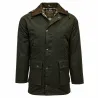 Veste cirée Benson olive à capuche pour extérieur