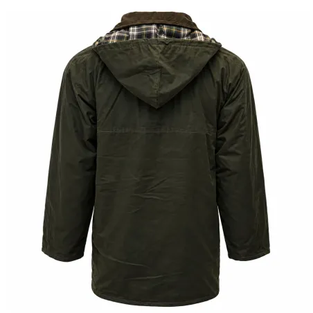 Veste cirée Benson olive à capuche pour extérieur