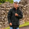 Veste cirée Benson olive à capuche pour extérieur