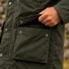 Veste cirée Benson olive à capuche pour extérieur