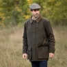 Veste olive Walker & Hawkes en laine pour extérieur