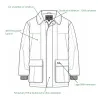 Veste olive Walker & Hawkes en laine pour extérieur