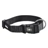 Collier nylon noir ajustable 45-65 cm pour chien