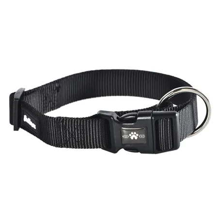 Collier nylon noir ajustable 45-65 cm pour chien
