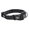 Collier nylon noir ajustable 45-65 cm pour chien