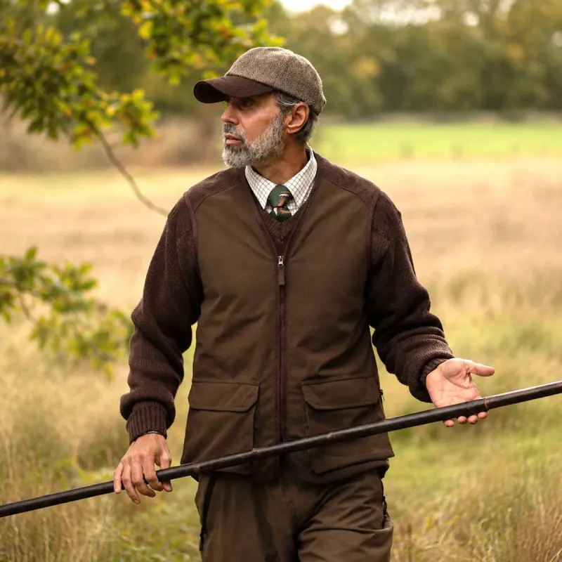 Gilet Stambridge marron pour chasse et extérieur
