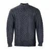 Pull laine mérinos gris anthracite pour extérieur