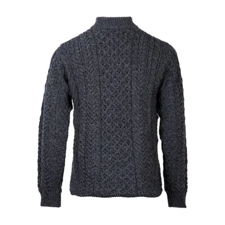 Pull laine mérinos gris anthracite pour extérieur
