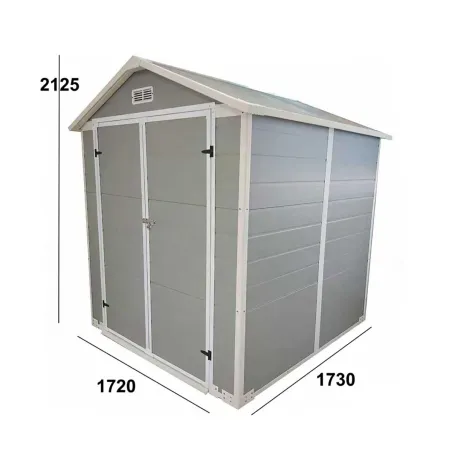 Abri Lys plastique 2 portes - 2,97m² - H 212,5 cm