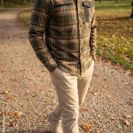 Chemise carreaux vert Bennett pour éleveurs
