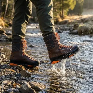 Bottes de chasse Diotto Taiga marron et orange
