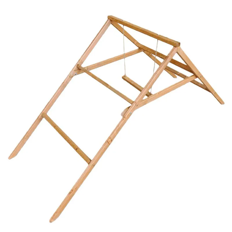 Perchoir bois 2 échelles + balançoire pour poules