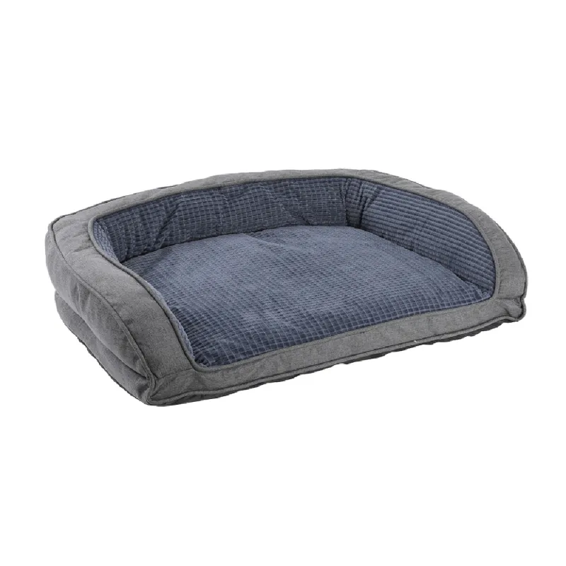 Coussin antidérapant doux pour chien - 90x63cm Bleu