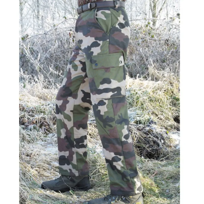 Pantalon F1 camouflage doublé polaire 4 poches | Ducatillon
