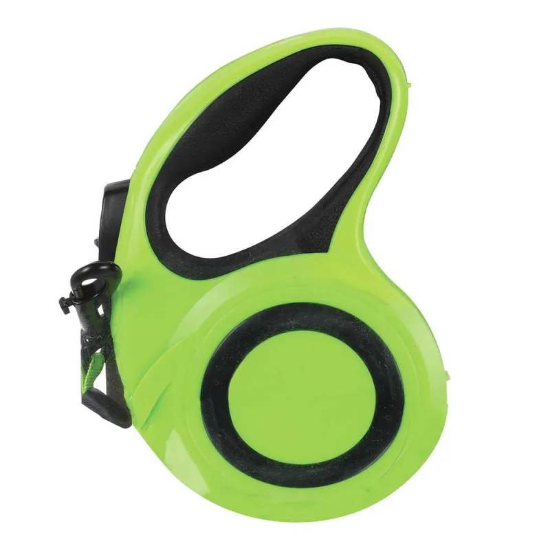 Laisse rétractable 5m jaune réfléchissante pour chien 40kg