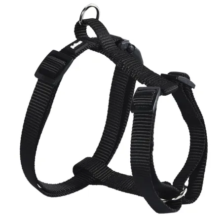 Harnais nylon noir ajustable 52-80 cm pour chiens/chats