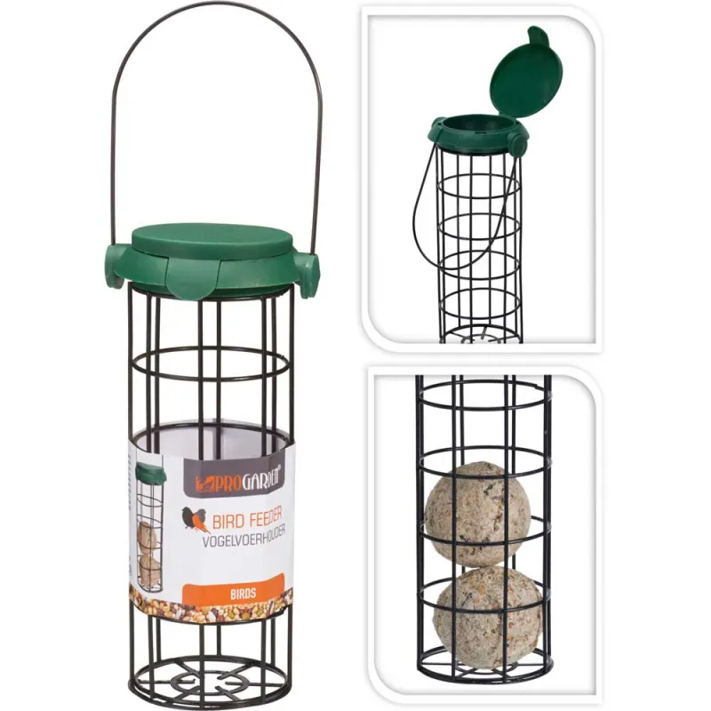 Mangeoire métal pour boules de graisse Ø7x25cm oiseaux