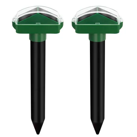 2 Répulsifs solaires ultrasons taupes - 650m² - Étanche