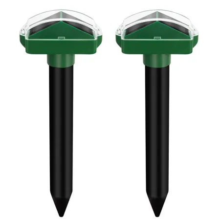 2 Répulsifs solaires ultrasons taupes - 650m² - Étanche