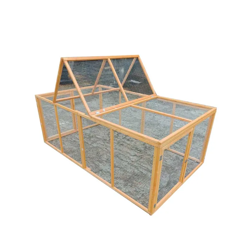 Enclos bois 2 portes 200x115x75 cm pour animaux