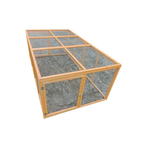 Enclos bois 2 portes 200x115x75 cm pour animaux