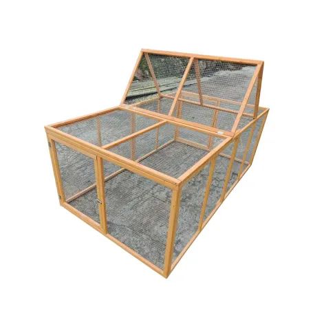 Enclos bois 2 portes 200x115x75 cm pour animaux