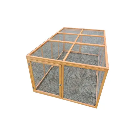 Enclos bois 2 portes 200x115x75 cm pour animaux