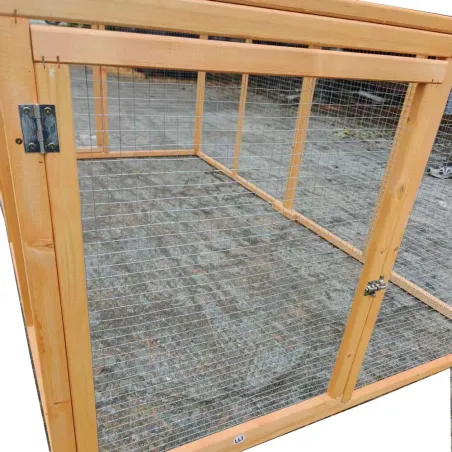 Enclos bois 2 portes 200x115x75 cm pour animaux