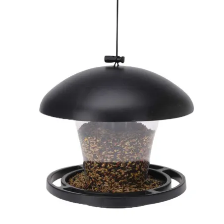 Mangeoire transparente pour oiseaux 19x17 cm avec corde