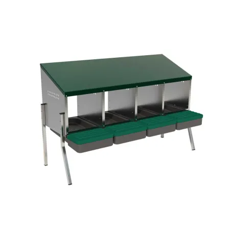 Pondoir 4 nids acier - Récupération œufs automatique