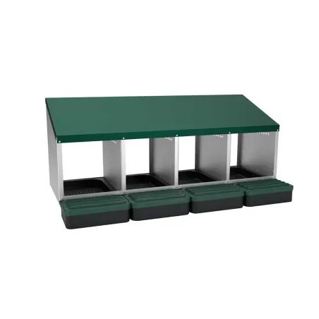 Pondoir 4 nids acier - Récupération œufs automatique