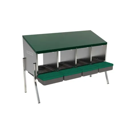 Pondoir 4 nids acier - Récupération œufs automatique