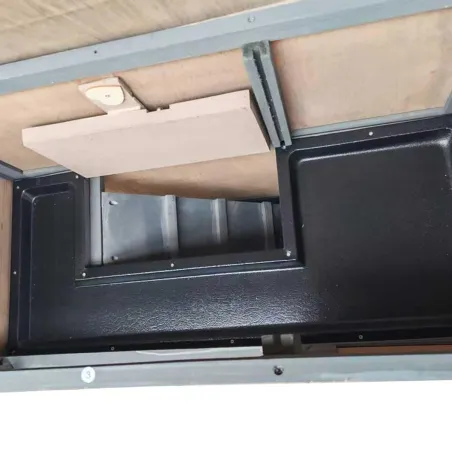 Clapier bois 2 étages pour lapins gris 91,5x45x81,4 cm