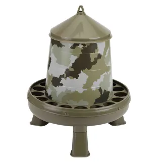 Mangeoire camo 4kg sur pieds Ø33cm - Idéale pour volailles